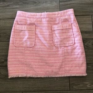 BB Dakota|Bubblegum pink tweed mini skirt “Drive me Crazy”, pockets•••Barbiecore